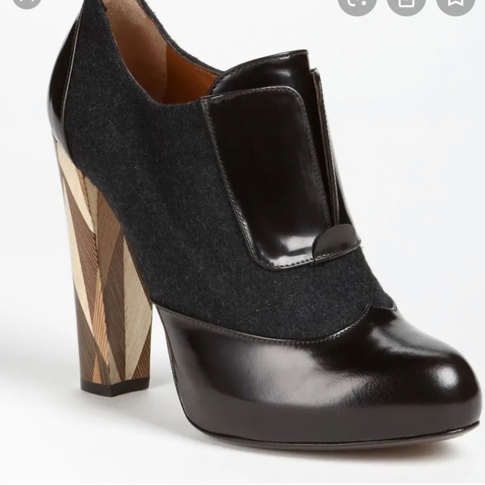 Fendi Wuthering Heights wood heeled bootie.